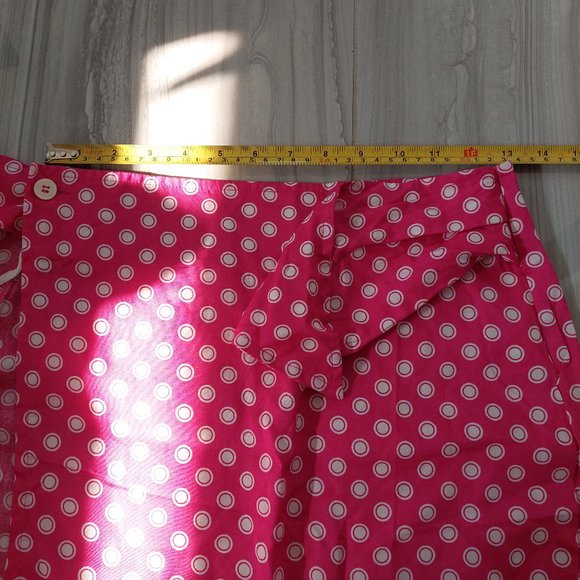 Vintage ESPRIT Pink Polka Dot Wrap/Bandage Skirt, Size 7/8 - Picture 8 of 9